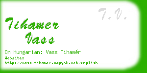 tihamer vass business card