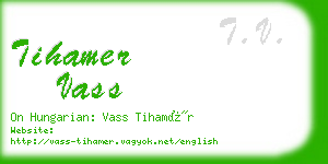 tihamer vass business card